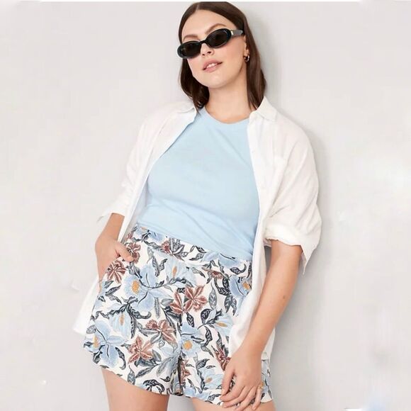 Old Navy High-Waisted Playa Shorts Floral Print - Picture 1 of 6